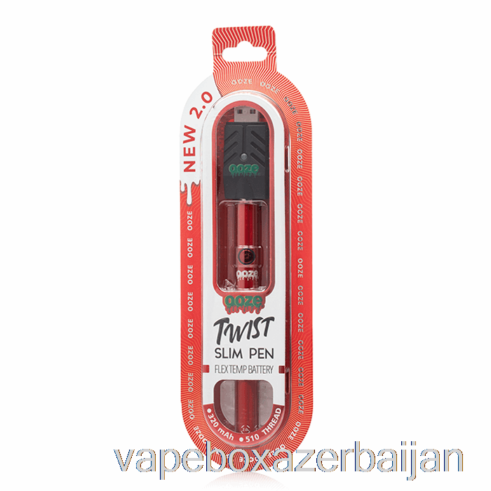 Vape Smoke Ooze Slim Twist Pen 2.0 Flex Temp Battery Ruby Red